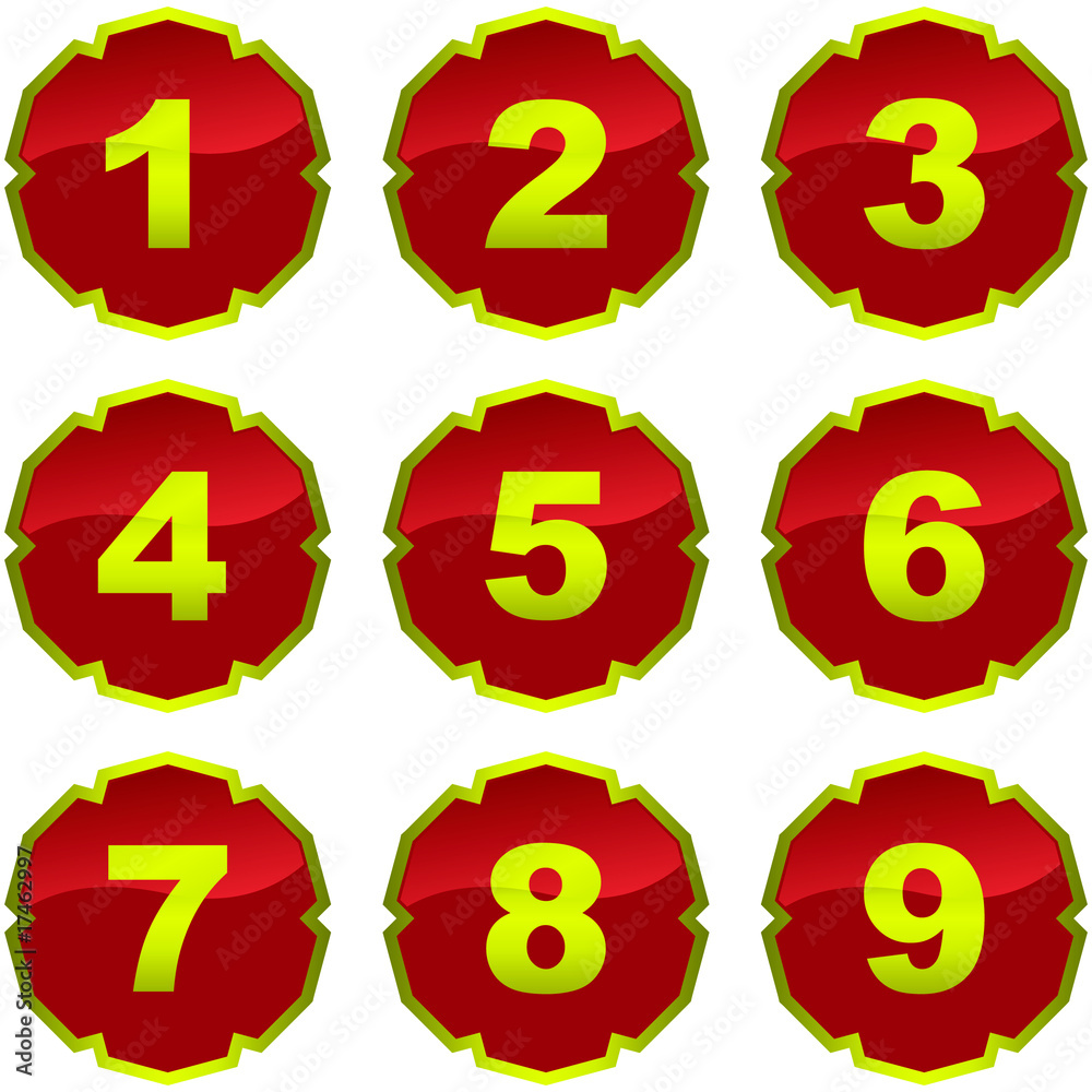 Number icons. Vector set Number icons. Vector set