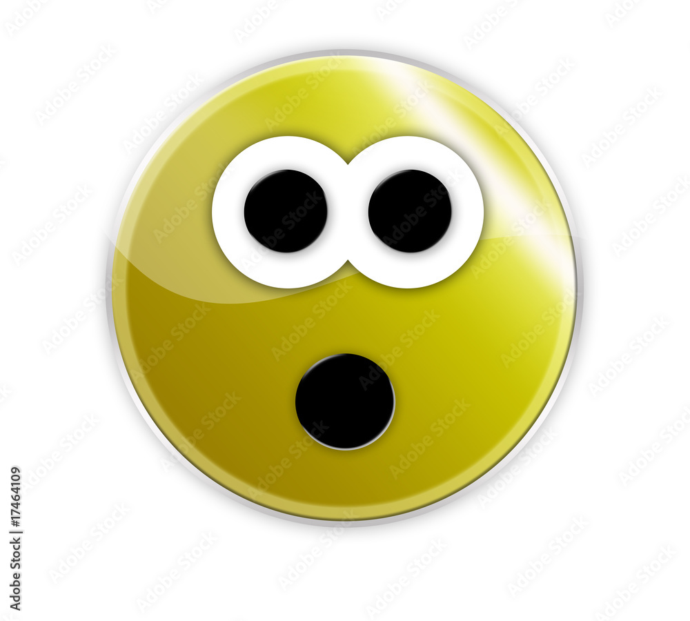 smiley erstaunt Stock-Illustration | Adobe Stock