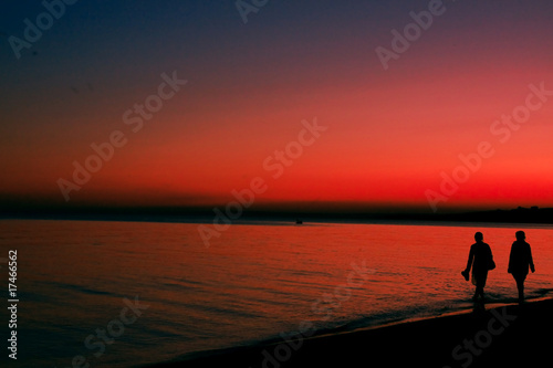 Sunset on a sea