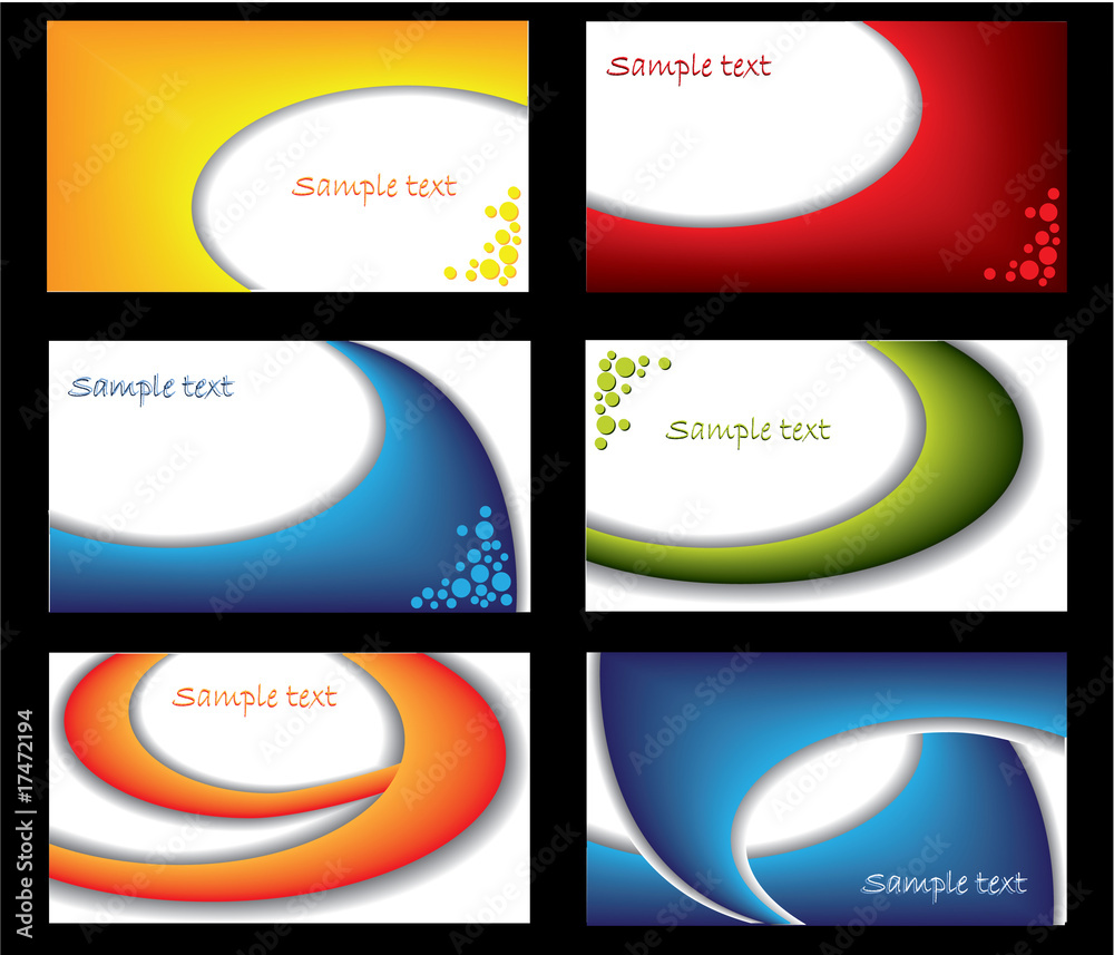 Fototapeta premium Business cards with cool colors