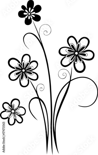 Wandtattoo, Blumen, Blüten, filigran und floral