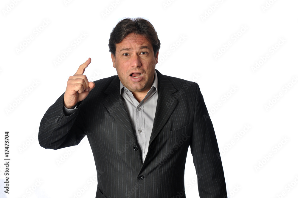 Studio Shot of Business Man making his point
