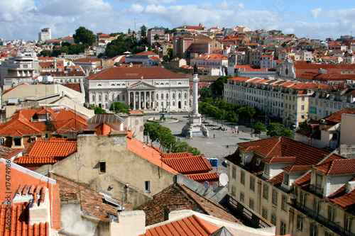 View of the square Lisboa, Portugal