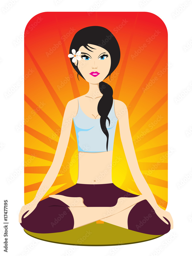 yoga girl illustration yoga girl illustration