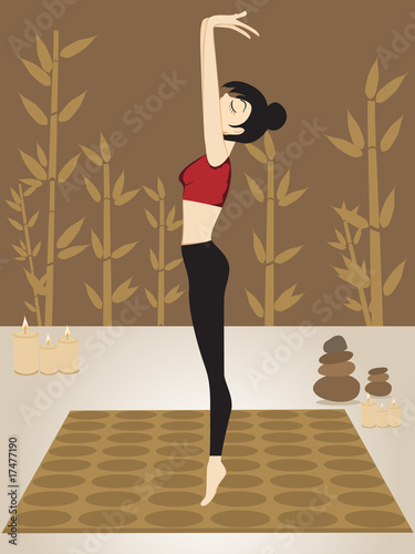 sexy girl doing yoga