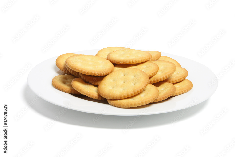 Plate of Cracker Biscuits