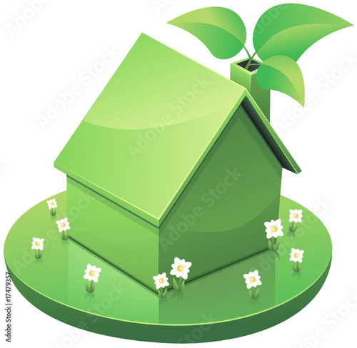 Maison verte écologique (détouré)