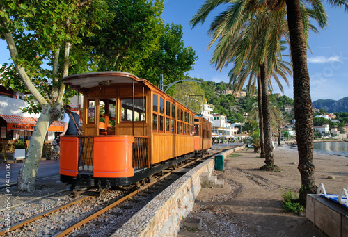 Straßenbahn in Port de Soller auf Mallorca photo