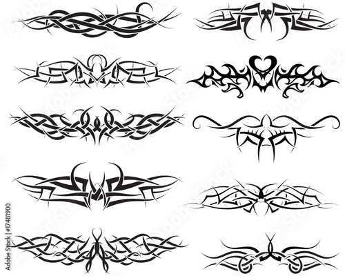 tribal tattoos set