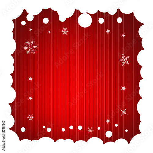 Christmas Background with Snowy Frame