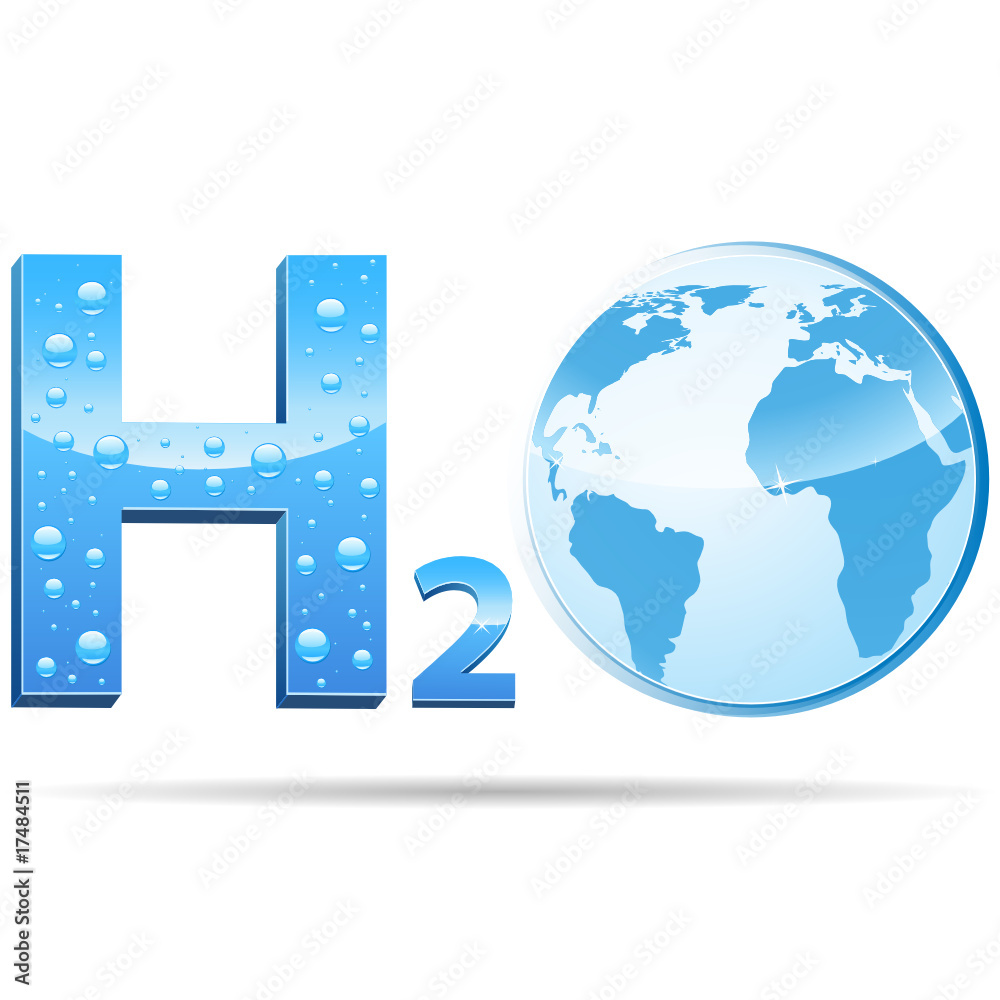 H2O - Logo blau
