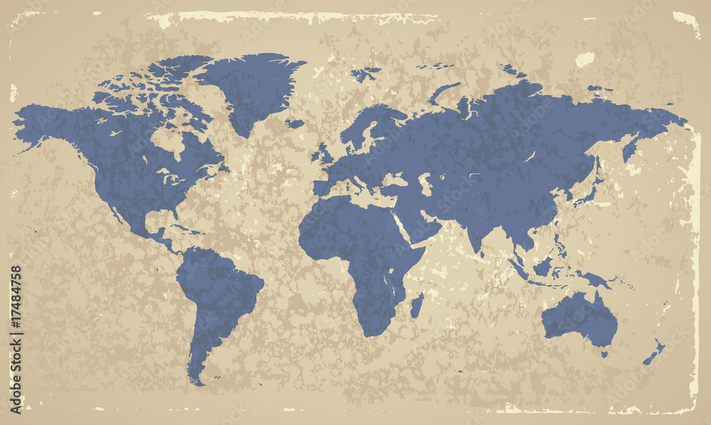 Retro-styled World map