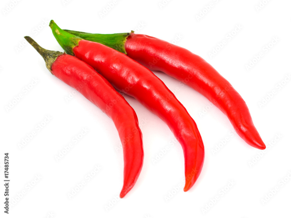 Group of red hot chili pepper
