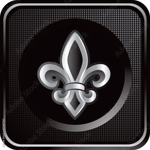 Fleur de lis on black web button