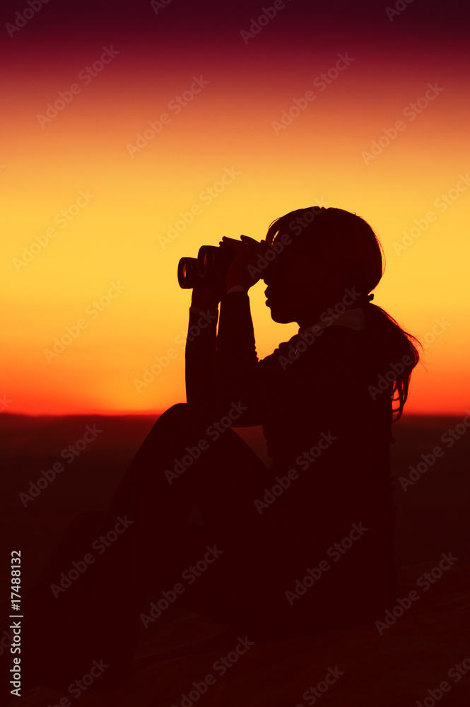 Silhouette of Business Woman