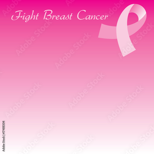 Pink Cancer Ribbon Seamless Background