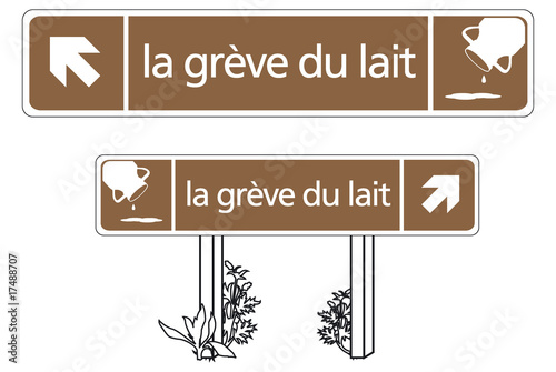 Panneau grève du Lait