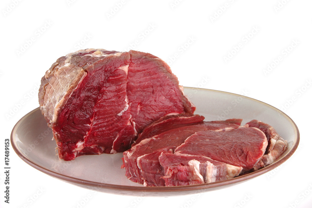 beef chunk on dish beef chunk on dish