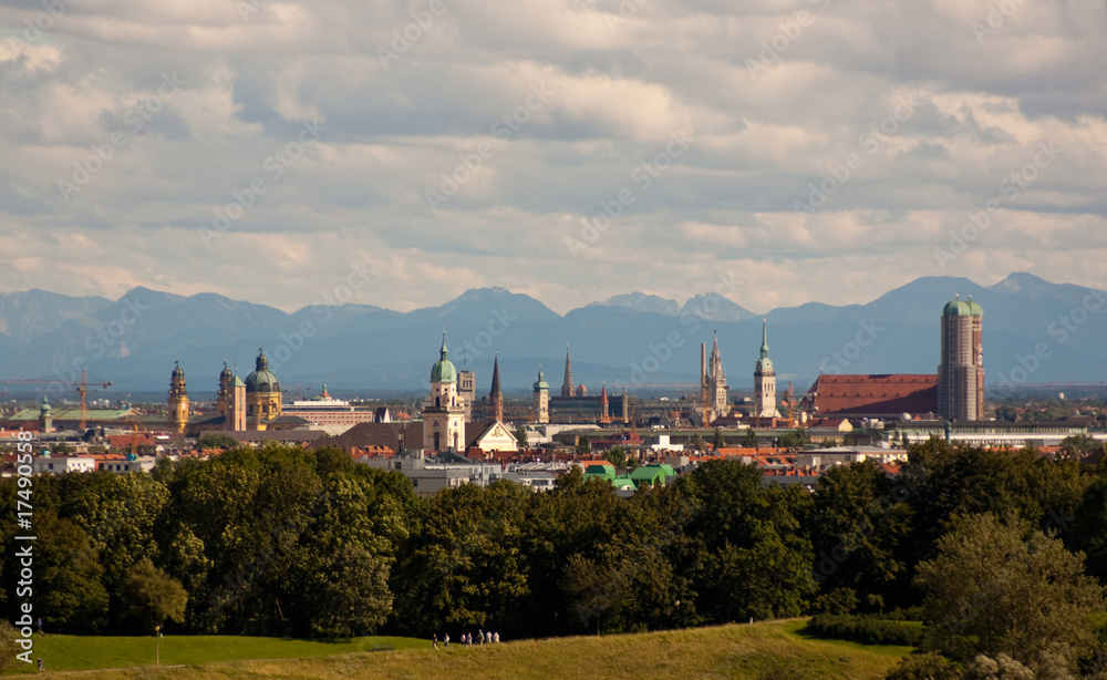 Naklejka premium Skyline München