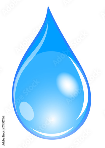 Illustration blauer Wassertropfen