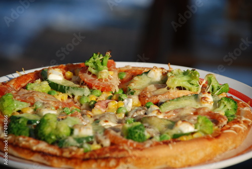 traditional italian fresh pizza close-up