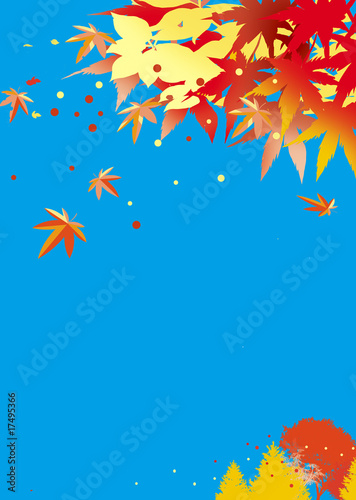 紅葉の秋の空