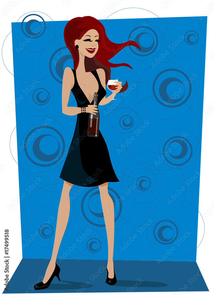 girl with drink girl with drink