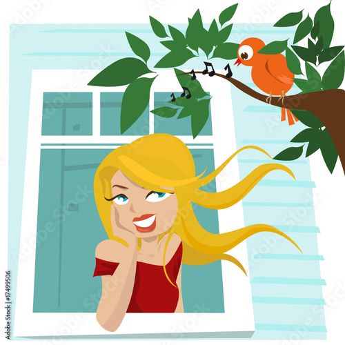 girl at window