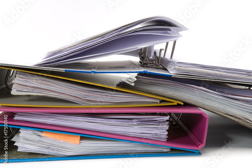 Isolated stack of folders