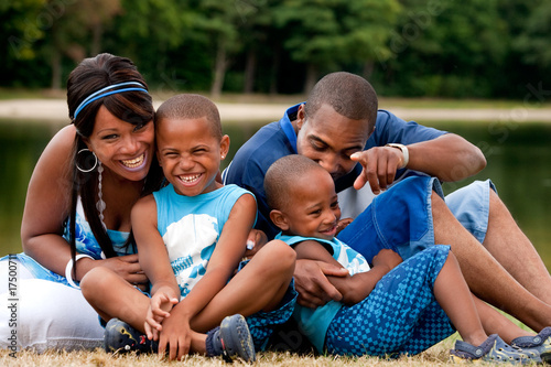 African family having fun