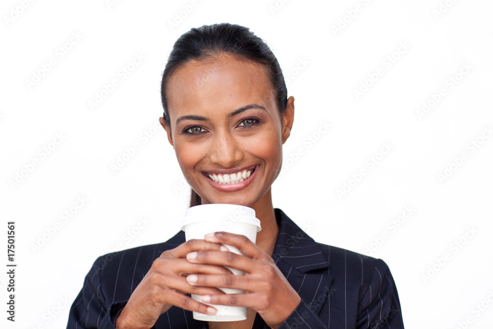 Portrait of a businesswoman drinking a cup of coffee Portrait of a businesswoman drinking a cup of coffee