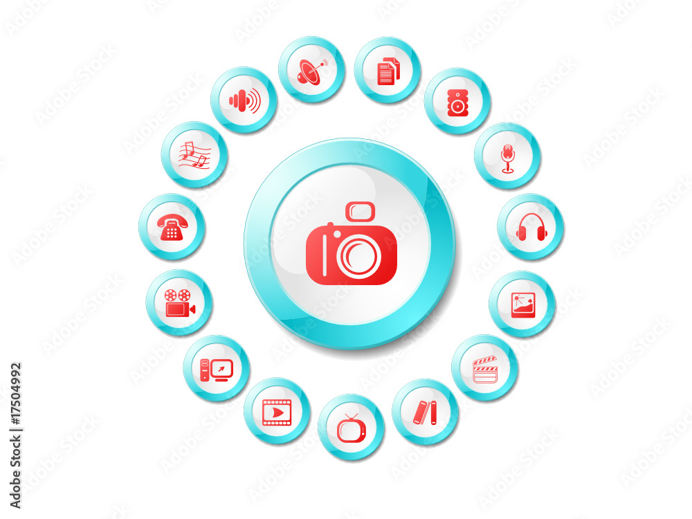Miscellaneous multimedia vector icons Miscellaneous multimedia vector icons
