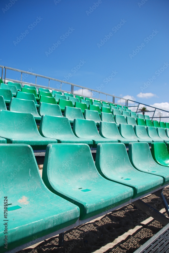 Obraz premium Stadium green bleachers