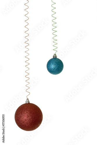 Tableau sur toile Red Christmas Baubles Ornaments