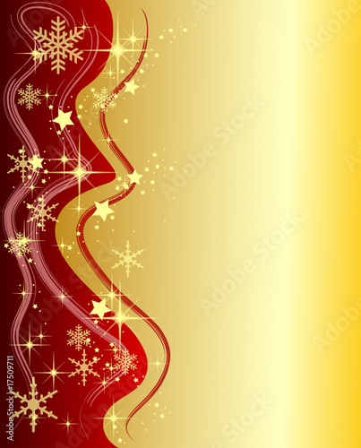 Goldener Weihnachtsrahmen mit Sternen