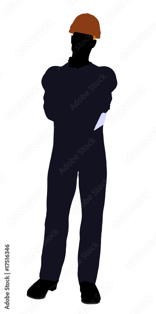 Male Construction Worker Illustration Silhouette Male Construction Worker Illustration Silhouette
