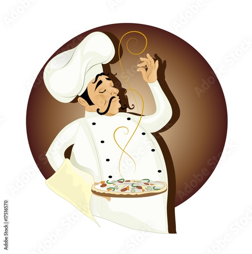 Chef with pizza