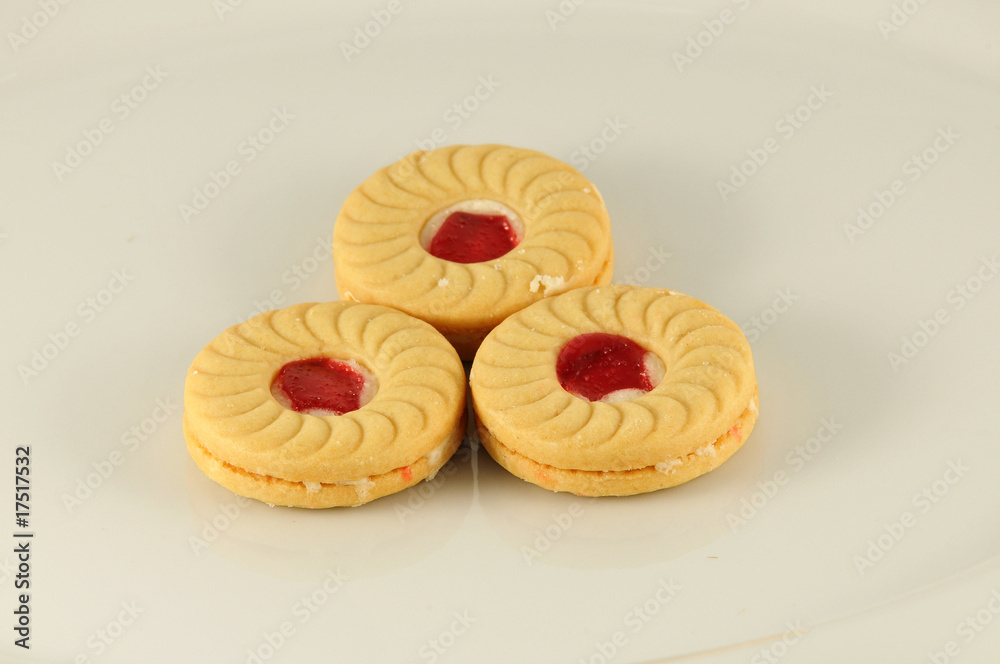 cherry biscuit on the table cherry biscuit on the table