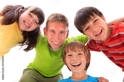 Four happy kids