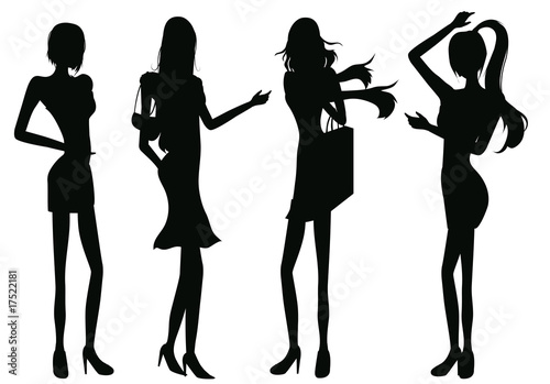 silhouettes girls