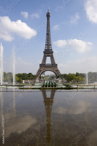 The Eiffel tower from Trocadero in Paris