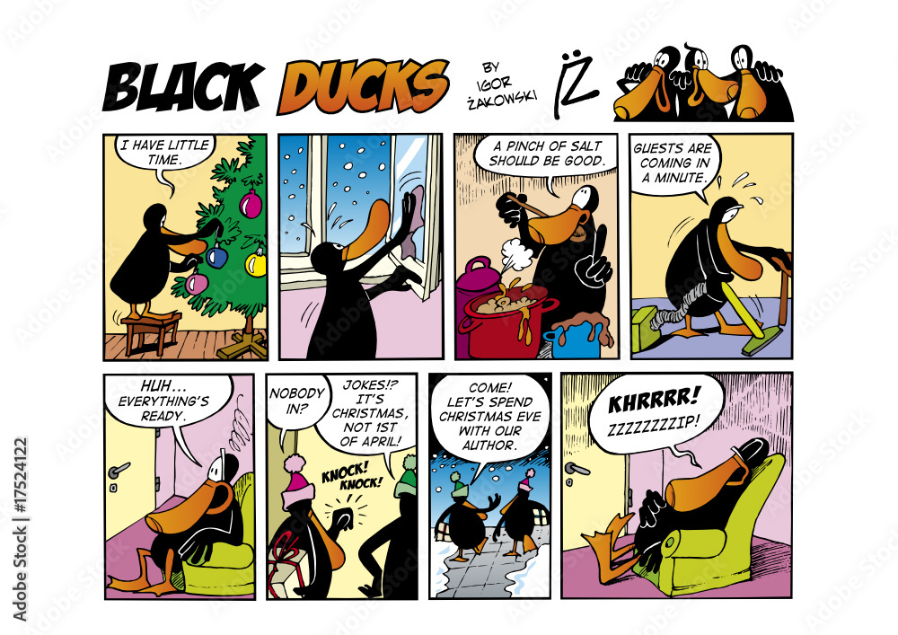 Obraz premium Black Ducks Comic Strip episode 26
