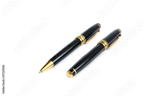pen and ball pen isolated on white background