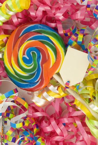 Birthday Lollipop with Blank Tag