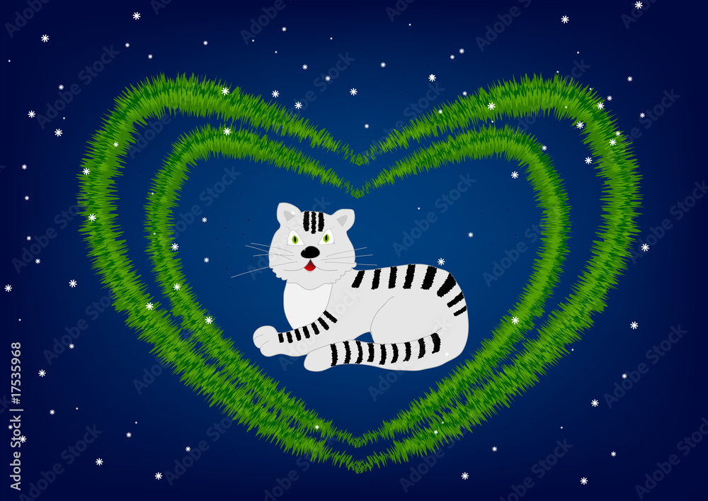 Fototapeta premium character of 2001 year is a white tiger