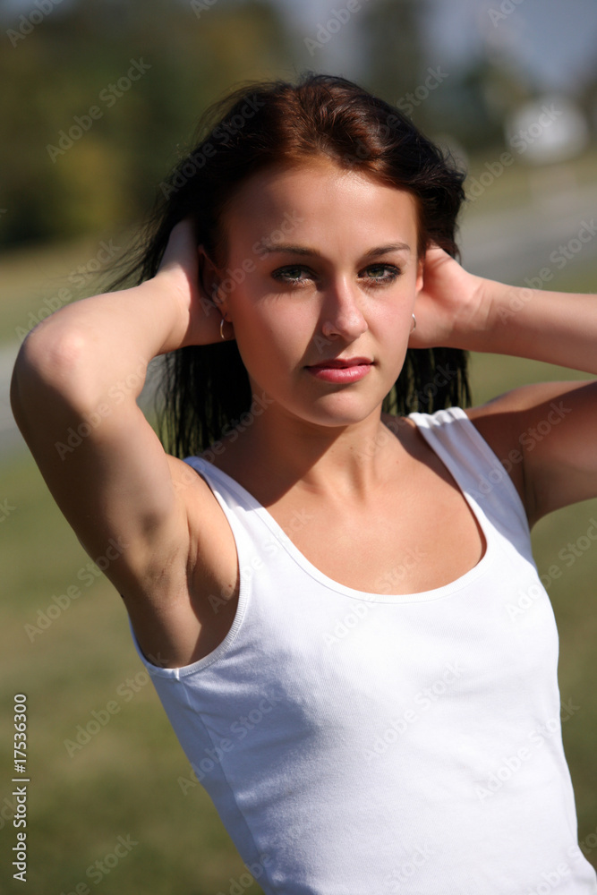 Young lady in shirt