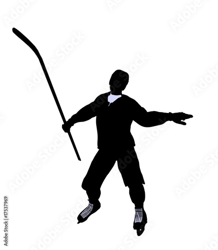 Male Hockey Illustration Silhouette
