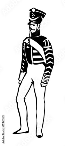 drawing of the grenadier on white background