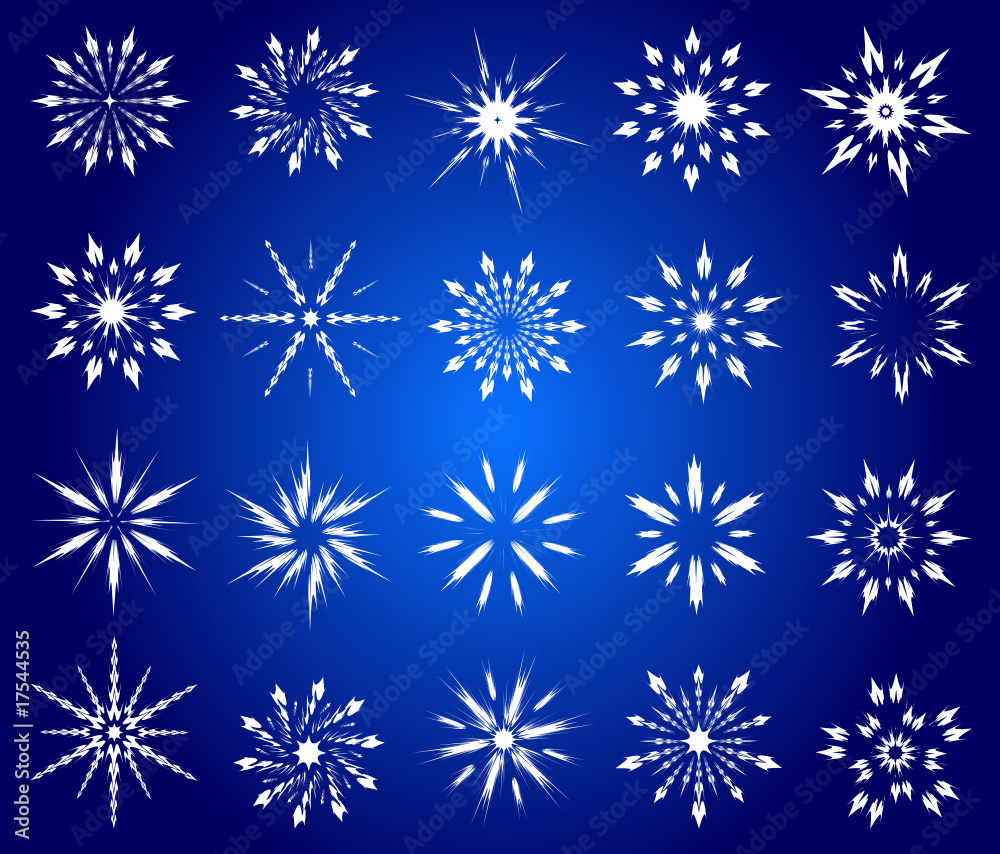 Symbolic snowflakes. Symbolic snowflakes.