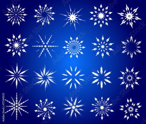 Symbolic snowflakes.